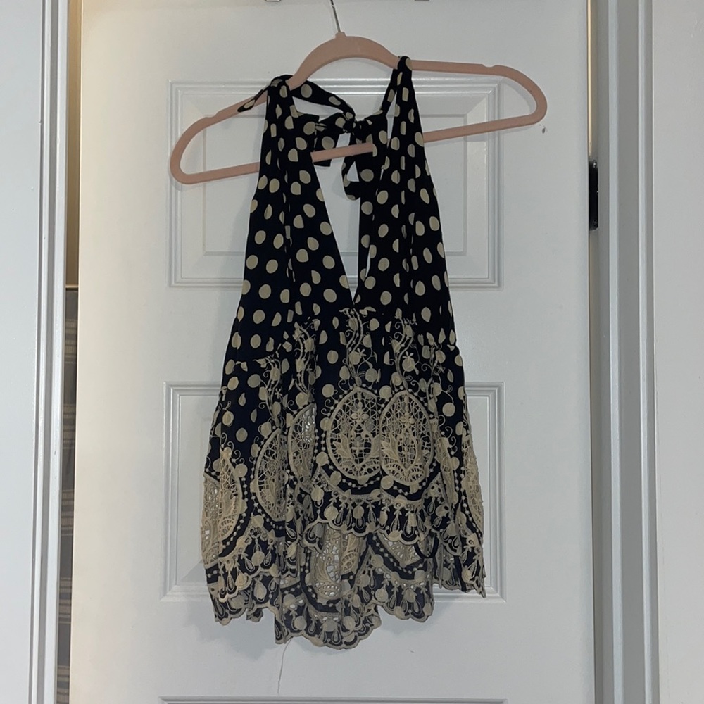 Polka dot, lace top